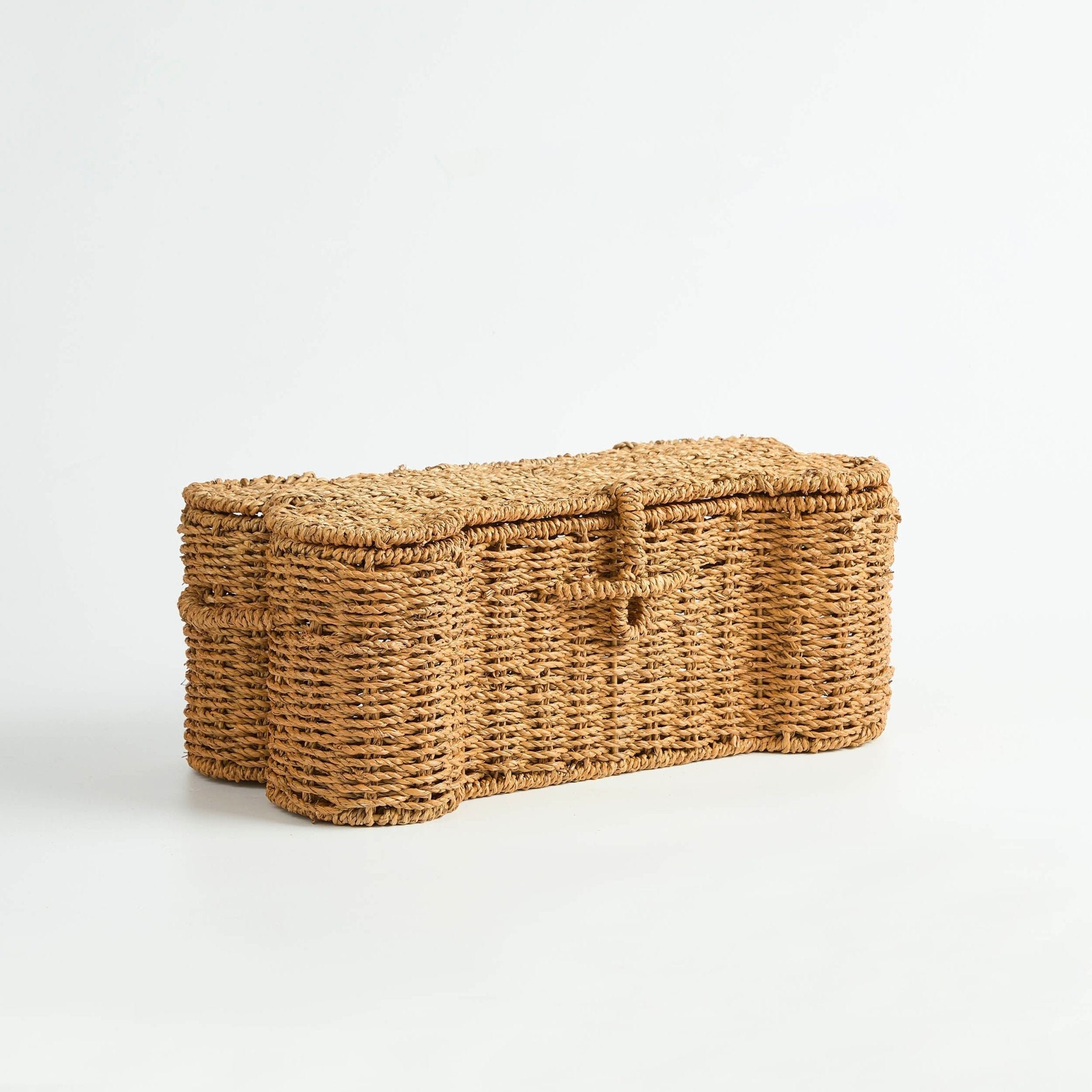 Bone Seagrass Storage Basket - Natural