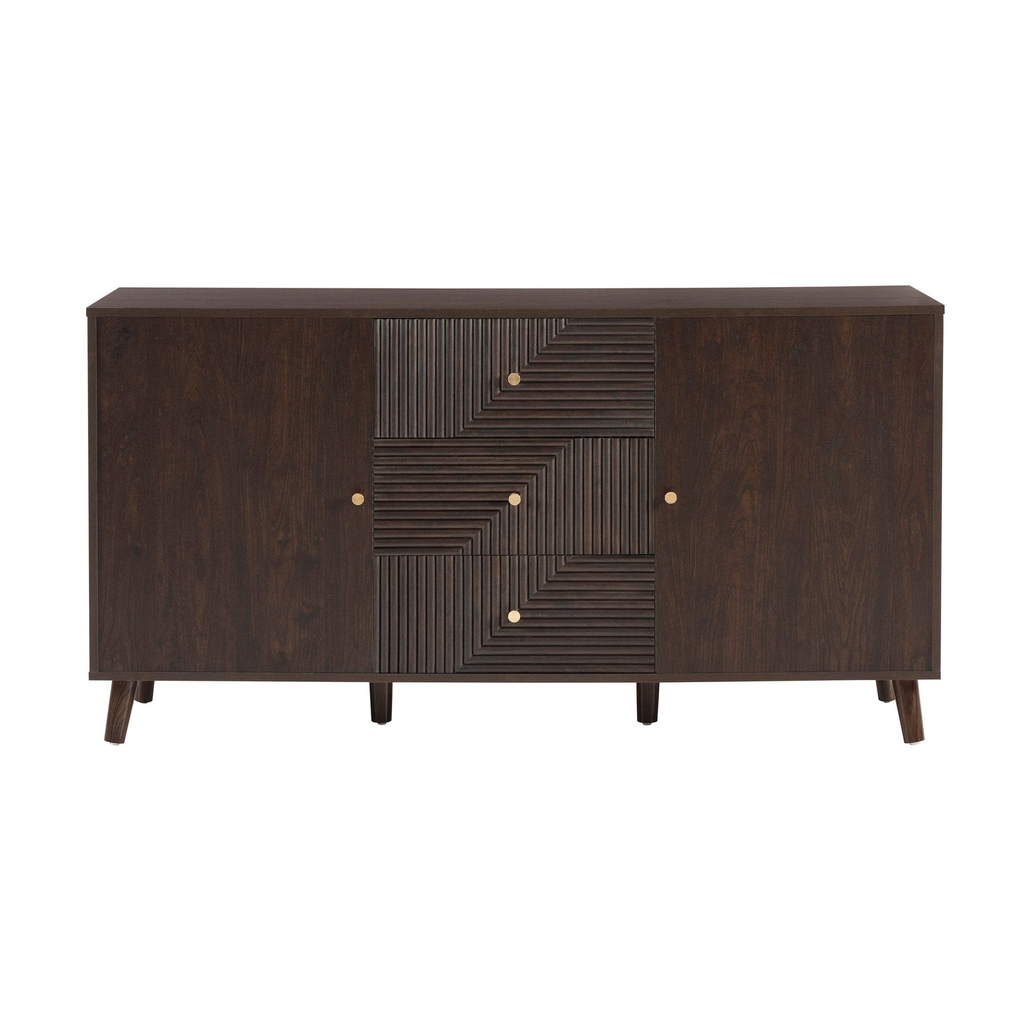 Dora Large Sideboard with Drawers - Walnut