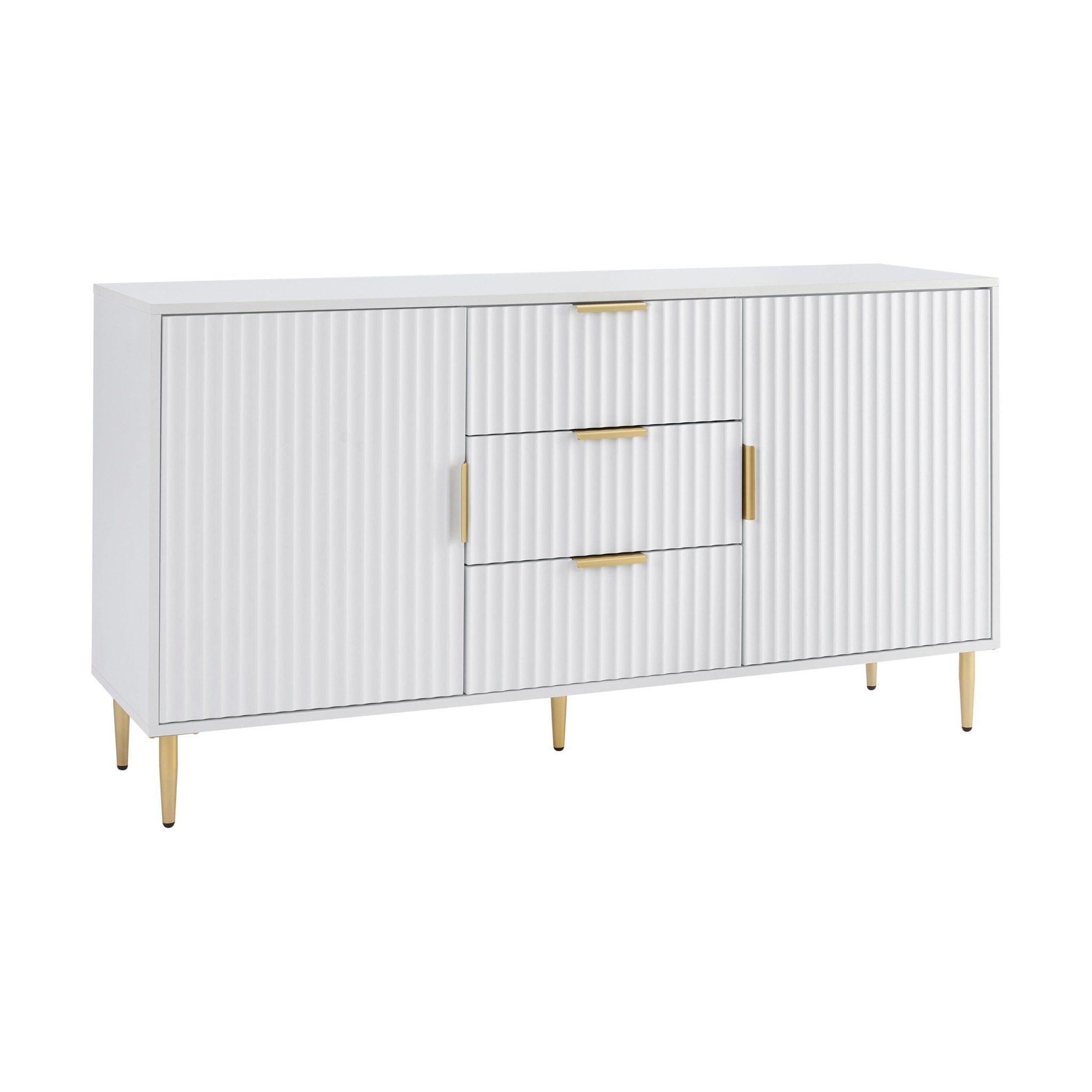 Evie Sideboard with Drawers - Warm White