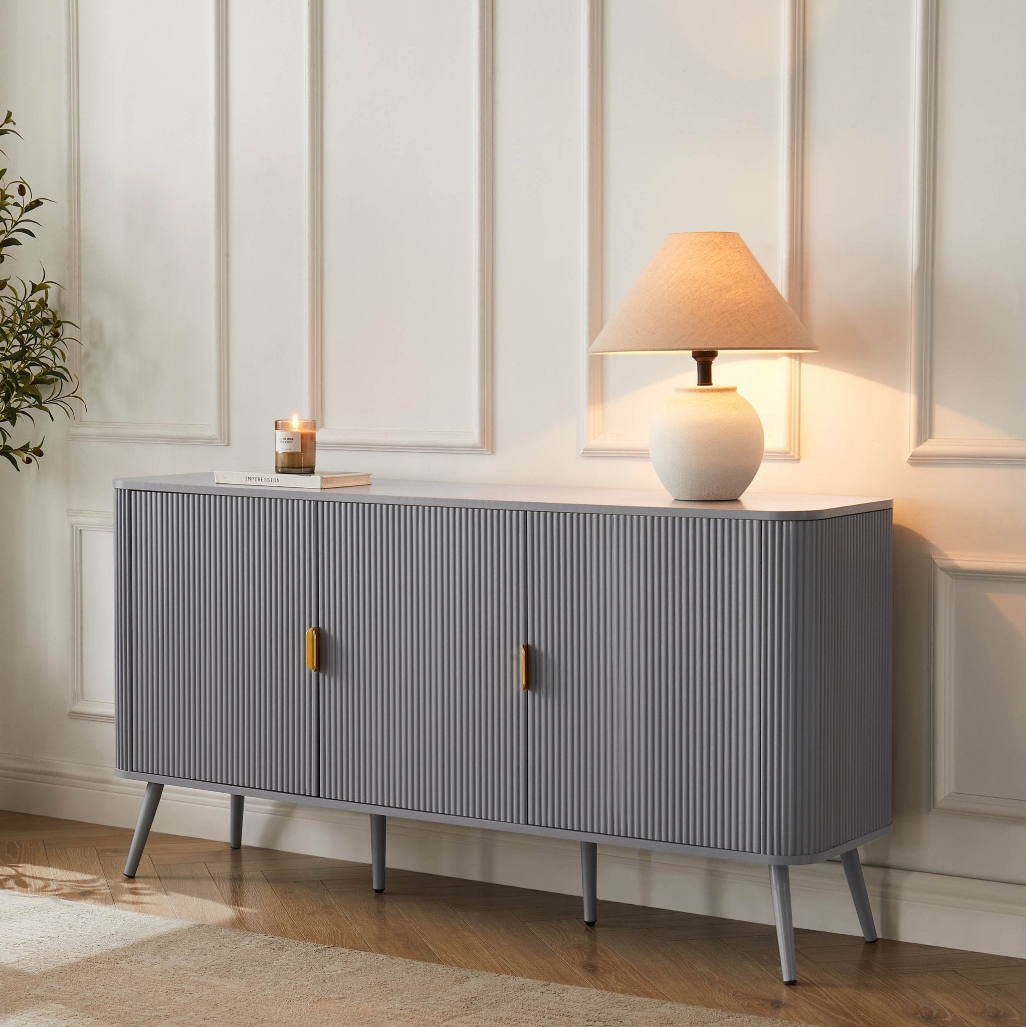 Hattie 3 Door Sideboard - Light Grey