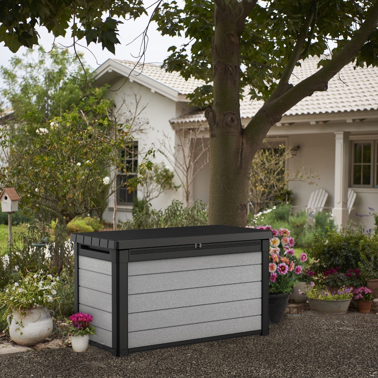 Keter Denali 100 Duotech Garden Storage Box Grey/Black 380L, 570L, 757L