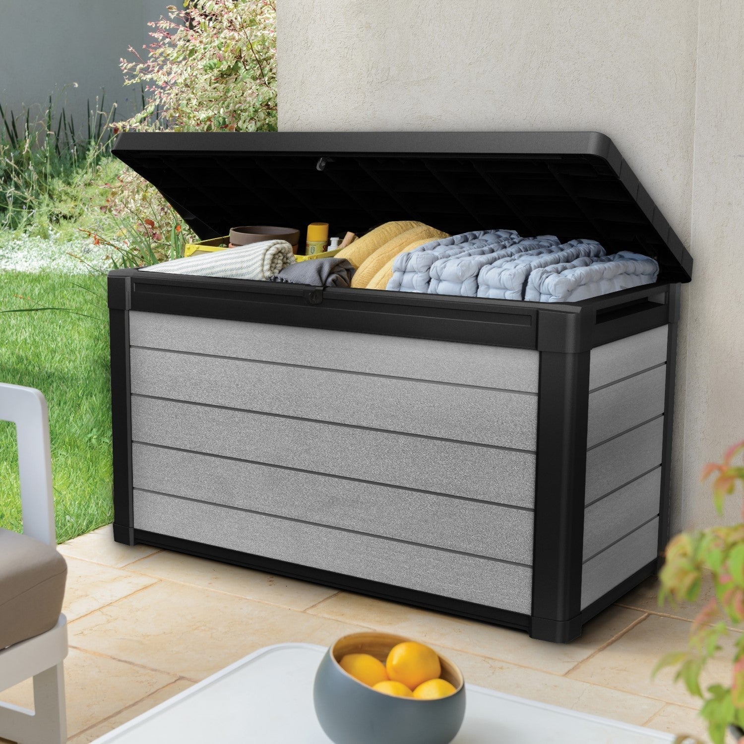 Keter Denali 100 Duotech Garden Storage Box Grey/Black 380L, 570L, 757L