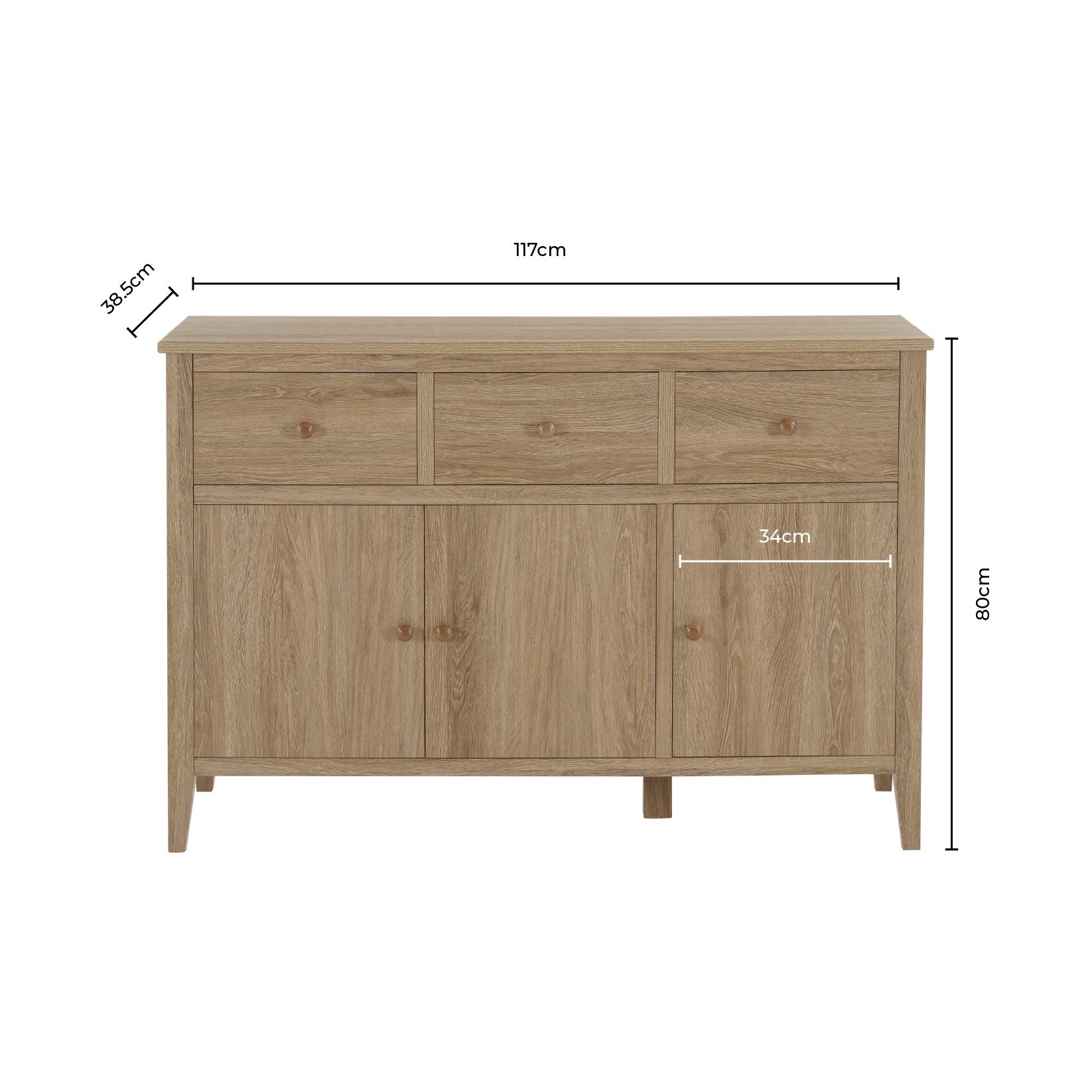 Nell Large Sideboard - Wood