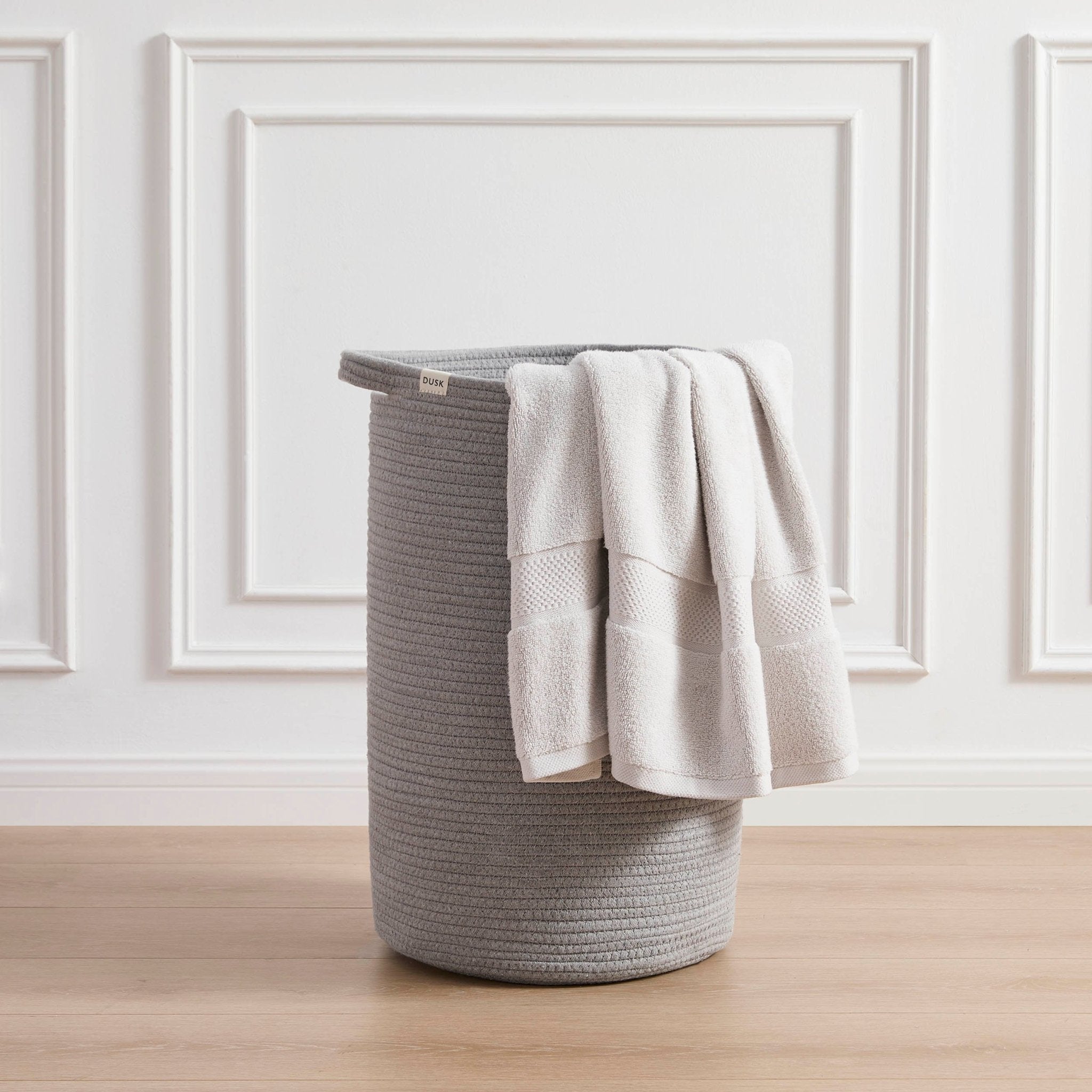 Rope Laundry Basket - Grey