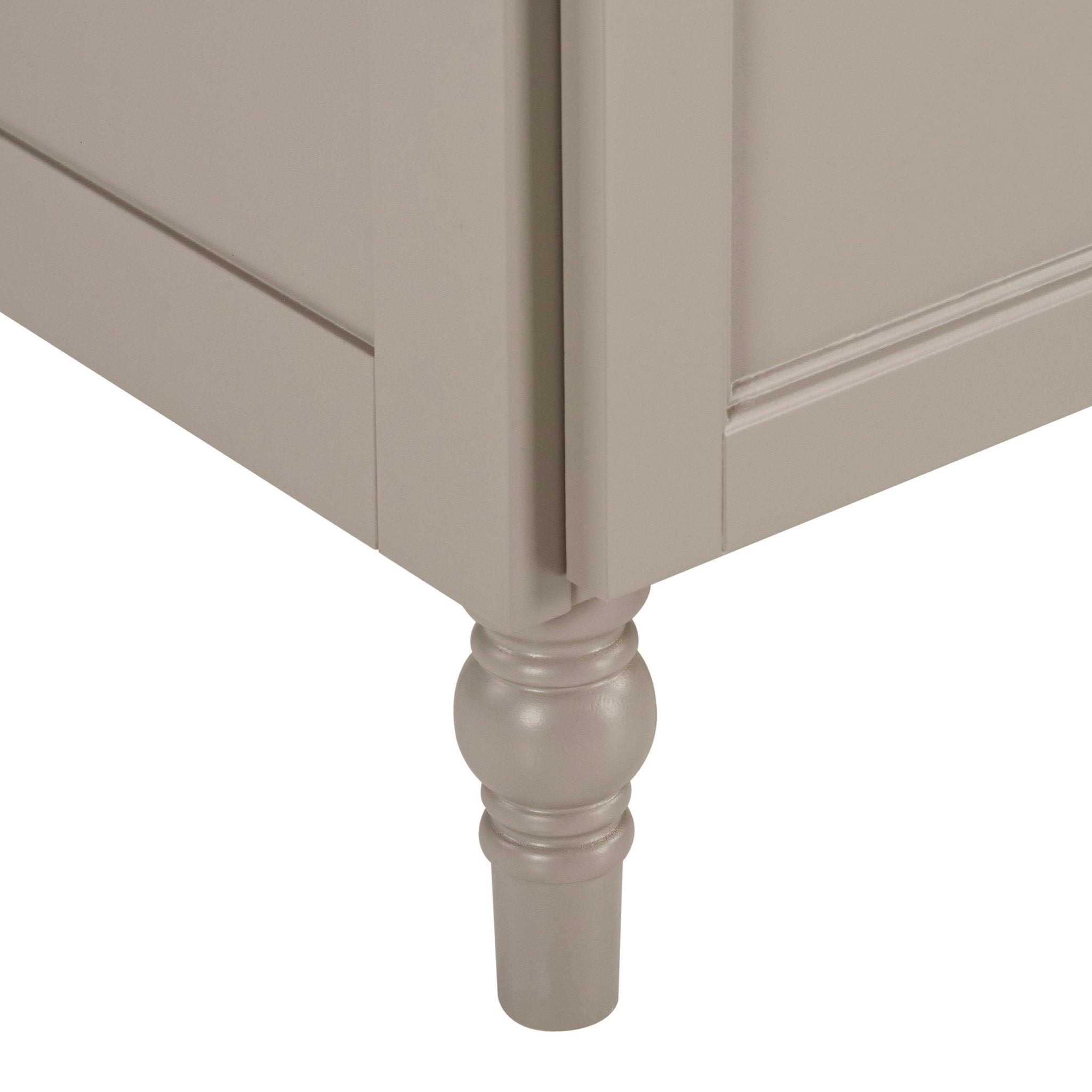 Ruby Storage Cupboard with Seat - Taupe