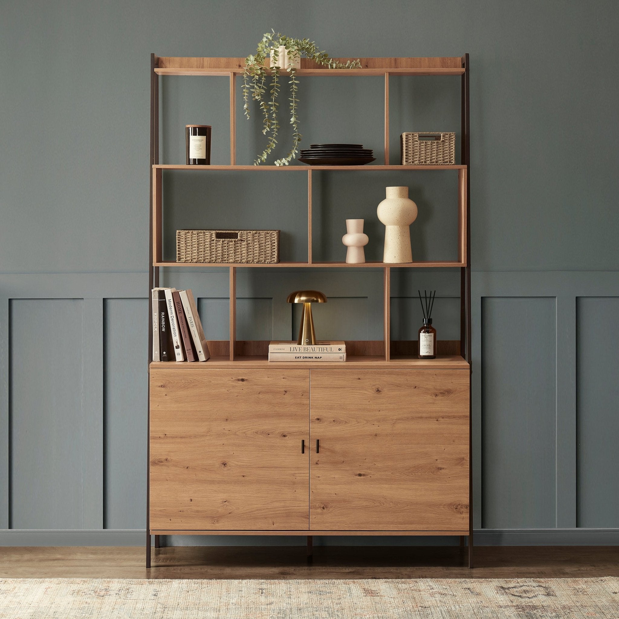 Willow Large Shelving Unit - Oak Effect