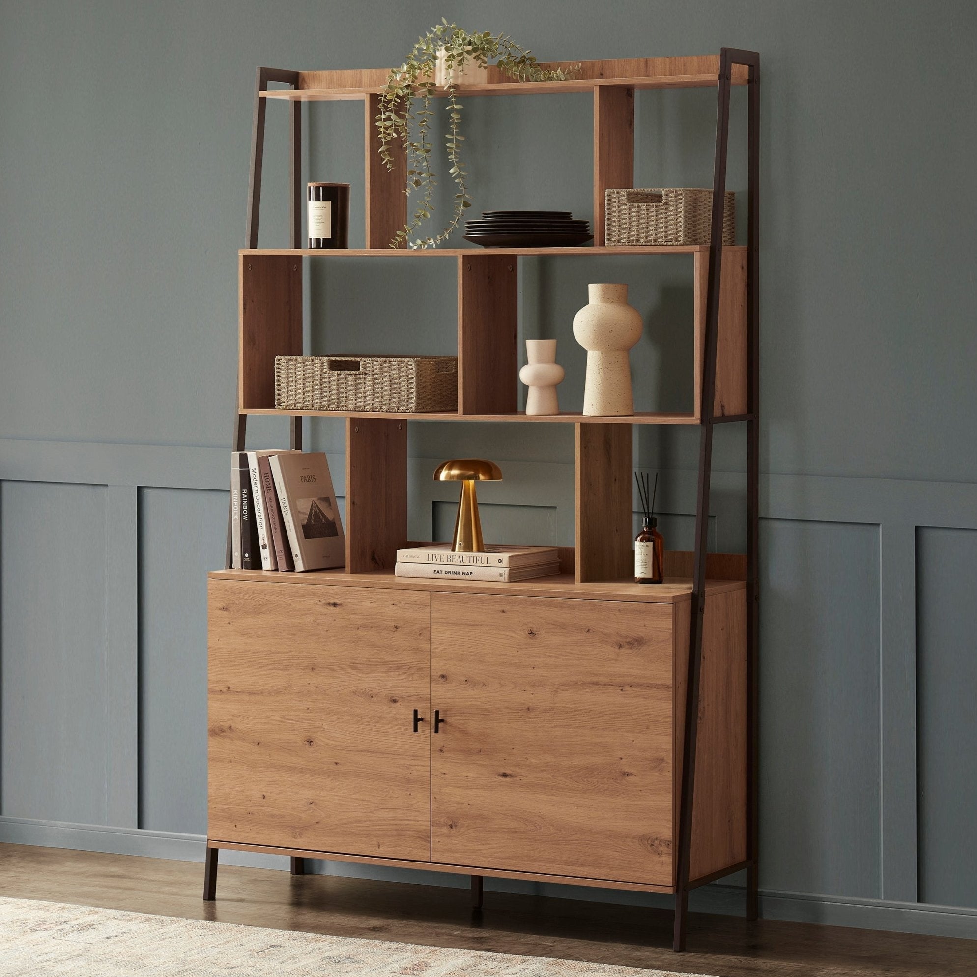 Willow Large Shelving Unit - Oak Effect