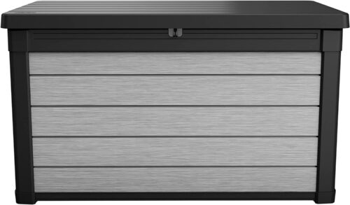 Denali 100 Gallon Resin Large Deck Box - Grey / Black - Image 7