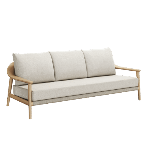 N1 Three Seater Sofa Light Teak - Image 4