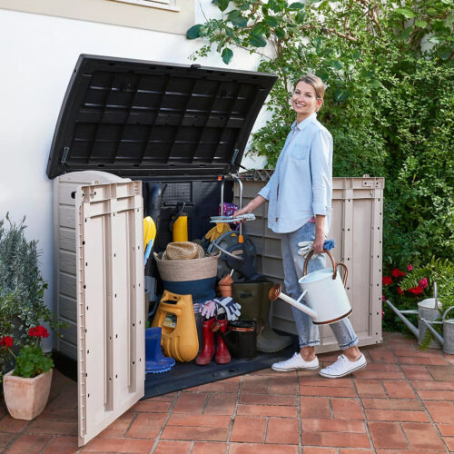 Keter Store-it-out ARC Beige & brown 1200L Garden storage box (H)1200mm (W)1460mm - Image 5